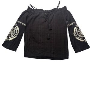 Boho Y2K Wet Seal off‎ the shoulder top: Western, festival peasant blouse